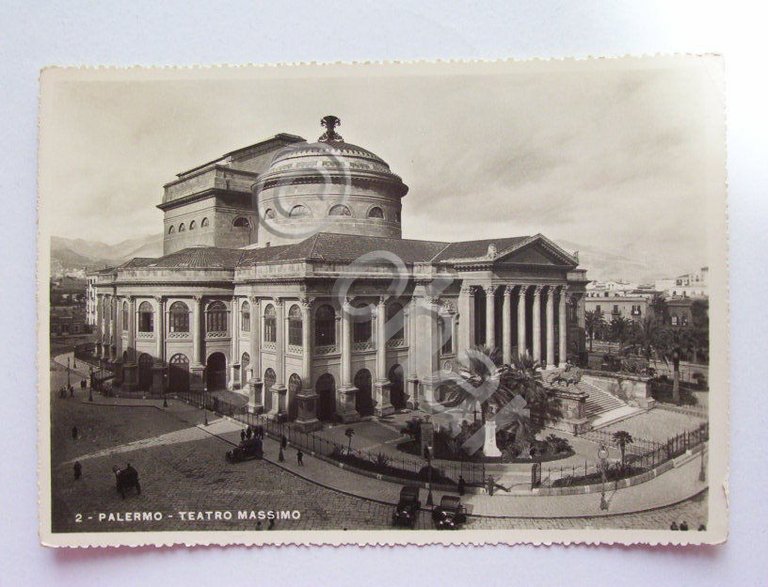 Cartolina Palermo - Teatro Massimo 1951 | Immagine Gallery 2