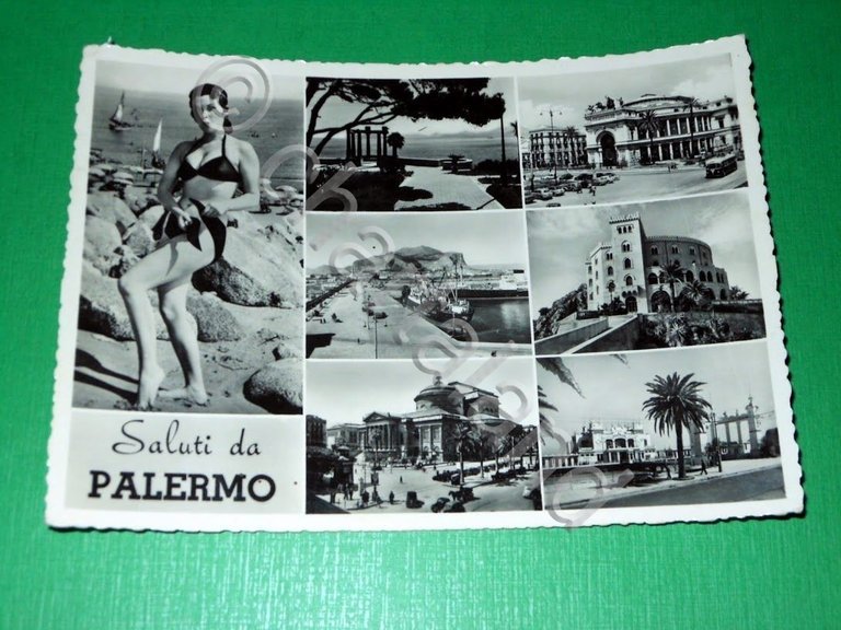 Cartolina Palermo - Vedute diverse 1956