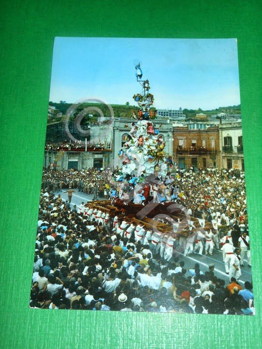 Cartolina Palmi Calabro - Festa folkloristico-religiosa - La Varia 1971