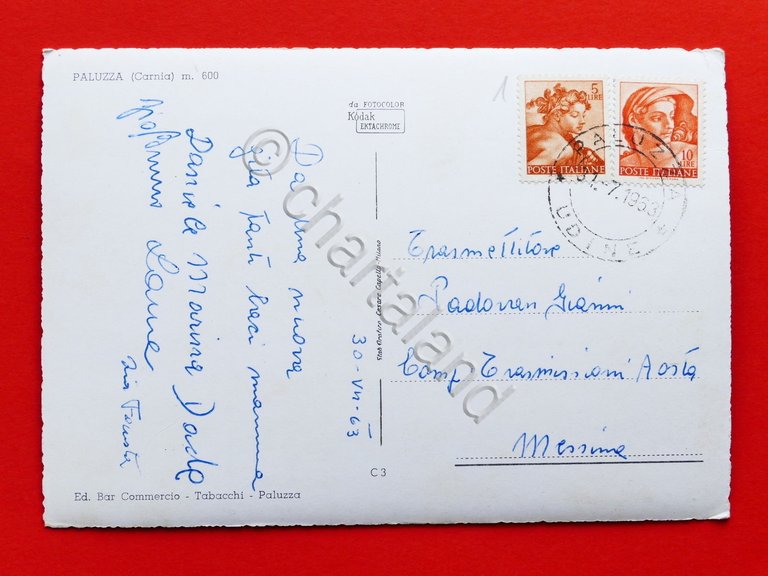 Cartolina Paluzza - Carnia - 1963