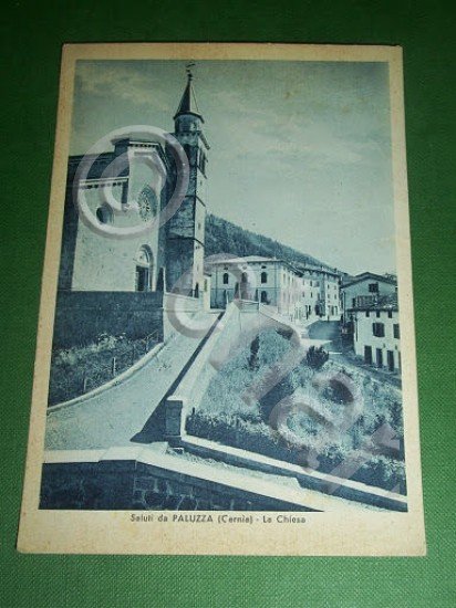 Cartolina Paluzza ( Carnia ) - La Chiesa 1941.