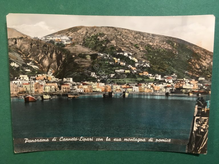 Cartolina Panorama Di Canneto Lipari - Con La Sua Montagna …