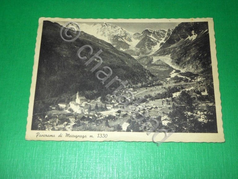 Cartolina Panorama di Macugnaga 1940.