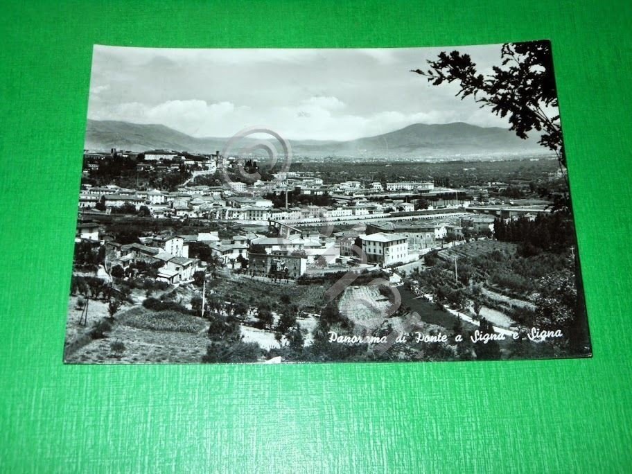 Cartolina Panorama di Ponte a Signa e Signa 1960.