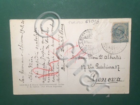 Cartolina Panorama di S. Germano Chisong - 1920