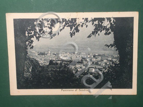 Cartolina Panorama Di Sondrio - 1919
