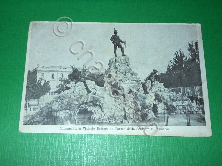 Cartolina Parma - Monumento a Vittorio Bottego 1907