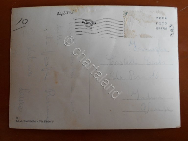 Cartolina Parma - Piazza Garibaldi (Notturno) - 1950 ca.