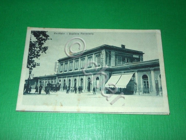 Cartolina Parma - Stazione Ferroviaria 1920
