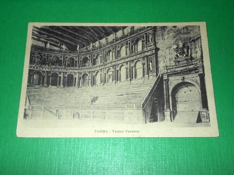 Cartolina Parma - Teatro Farnese 1942.