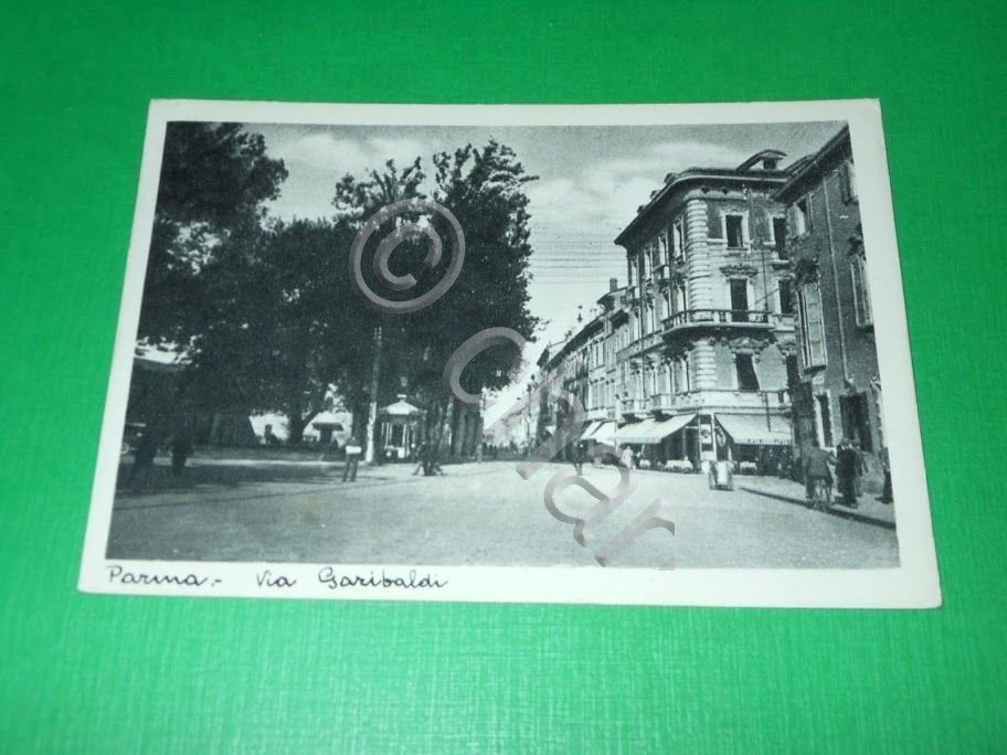 Cartolina Parma - Via Garibaldi 1940 #1