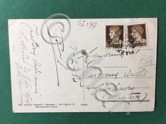 Cartolina Parrocchia di Piazza Brembana e Lenna - 1930