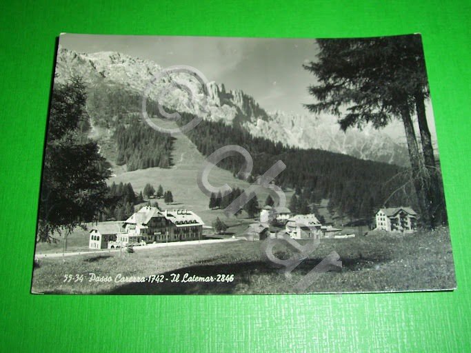 Cartolina Passo Carezza - Il Latemar 1955