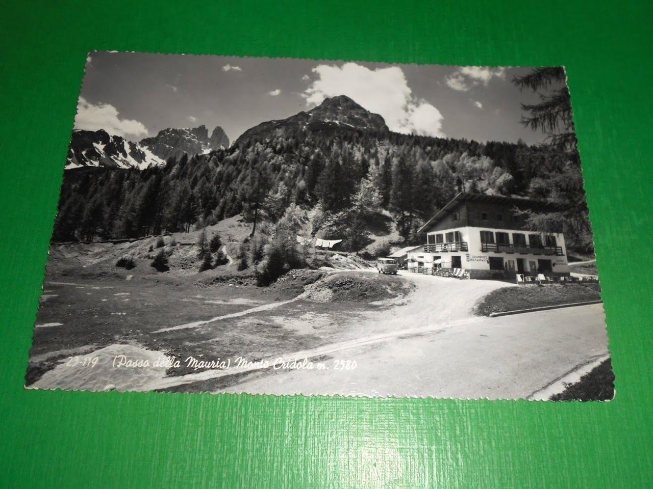 Cartolina Passo della Maurizia - Monte Cridola 1963.