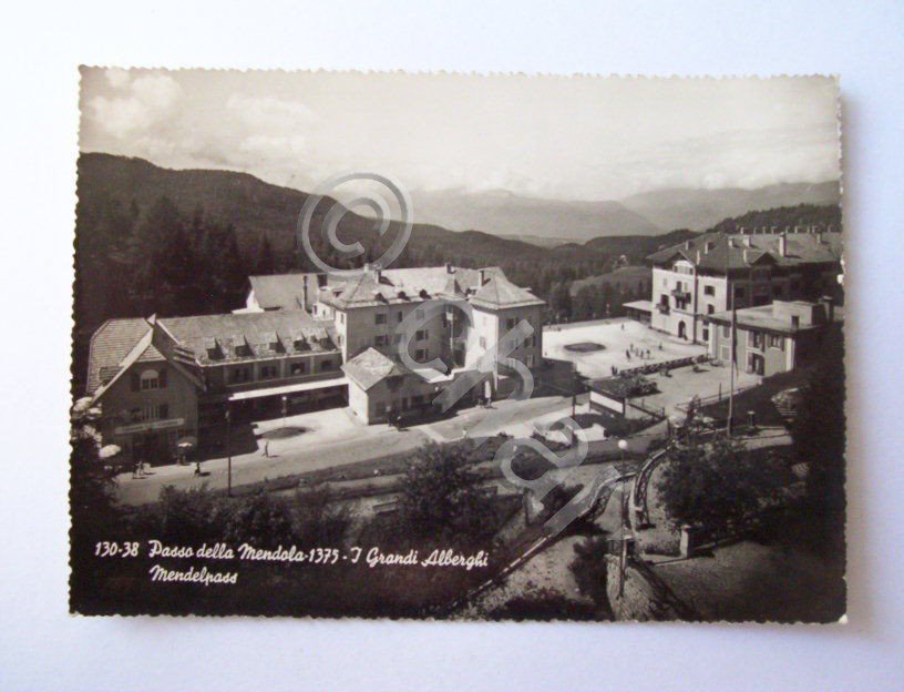 Cartolina Passo della Mendola - I Grandi Alberghi 1956