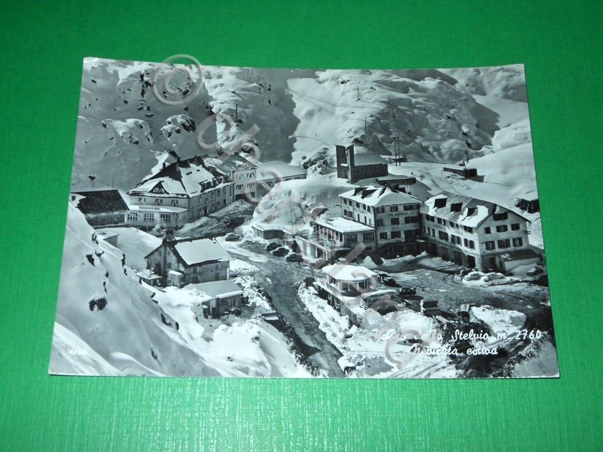Cartolina Passo dello Stelvio - Nevicata estiva 1964