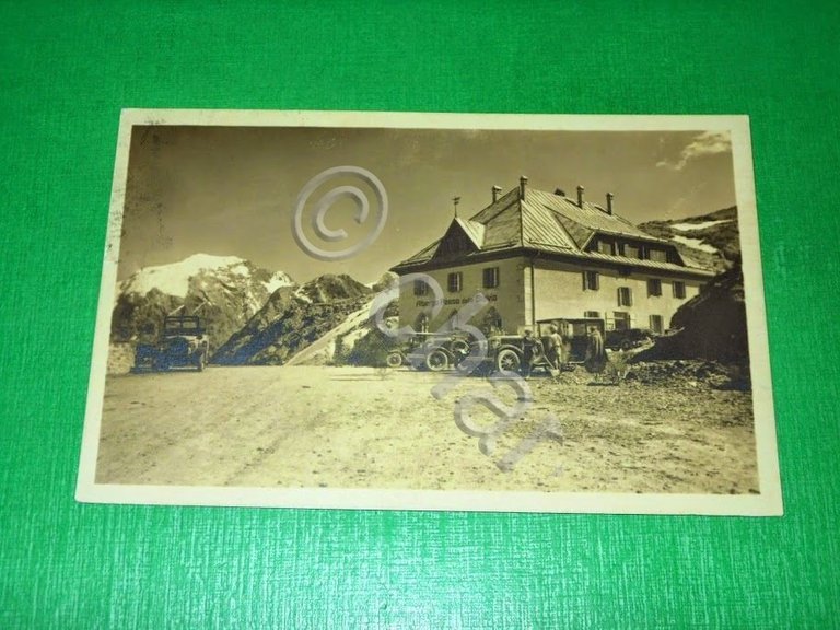 Cartolina Passo dello Stelvio colla Cima dell' Ortler 1929