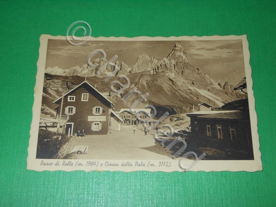 Cartolina Passo di Rolle e Cimon della Pala - Veduta …