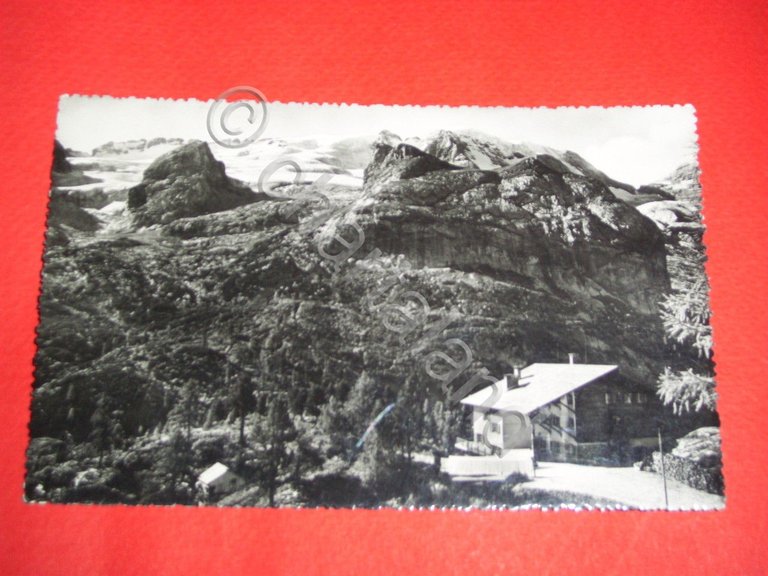 Cartolina Passo Fedaja - Rifugio Marmolada 1951