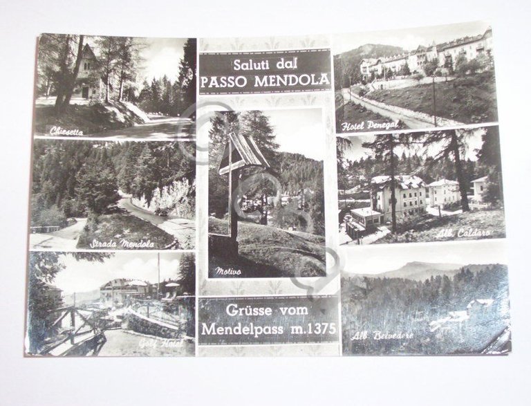 Cartolina Passo Mendola - Hotel Penegal e Caldaro 1961