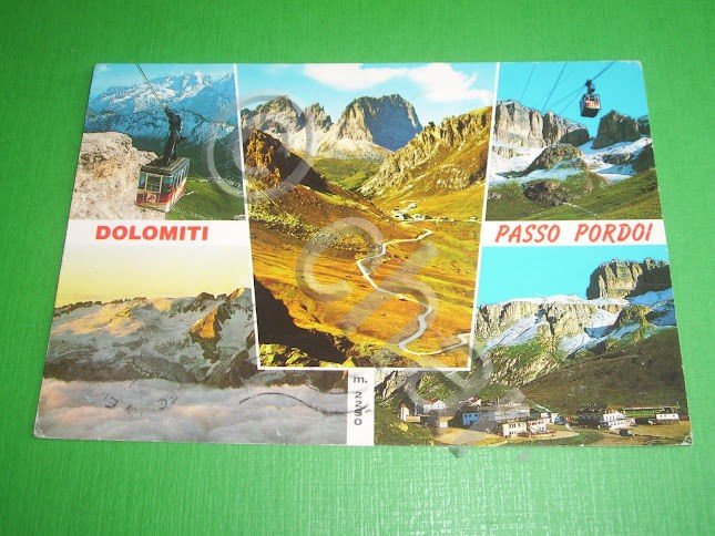 Cartolina Passo Pordoi - Vedute diverse 1980 ca