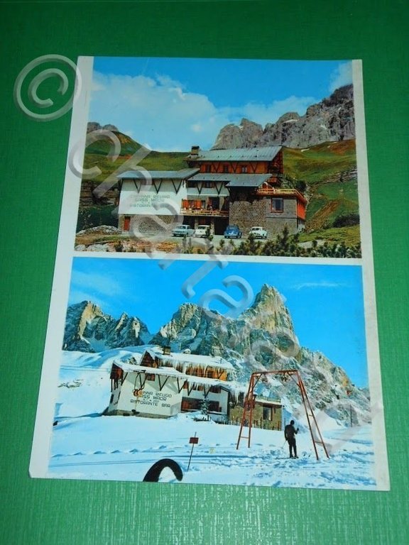 Cartolina Passo Rolle - Pensione Capanna Rifugio Sass Maor 1965 …