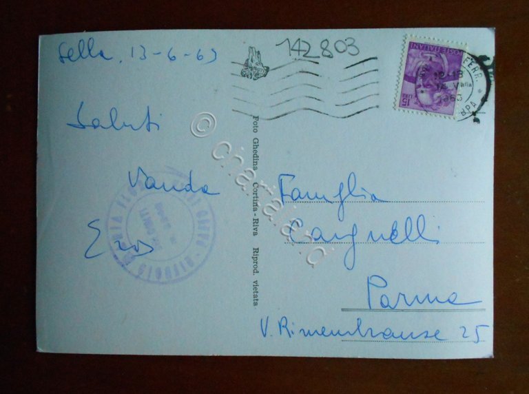 Cartolina Passo Sella (Trentino Alto Adige) - Albergo Maria Flora …