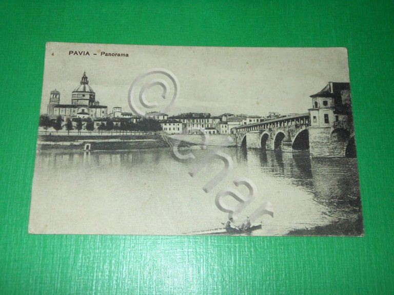 Cartolina Pavia - Panorama 1919