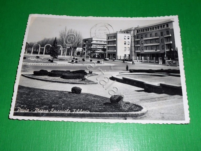 Cartolina Pavia - Piazza Emanuele Filiberto 1956. | Immagine Gallery 3