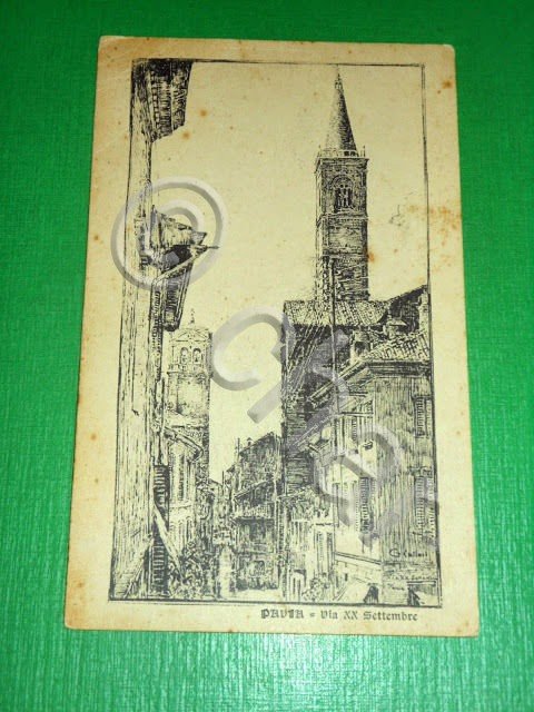 Cartolina Pavia - Via XX Settembre 1925 ca.