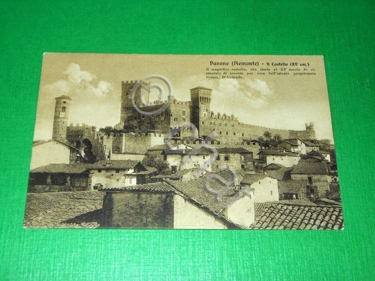 Cartolina Pavone ( Piemonte ) - Il Castello 1920 ca.