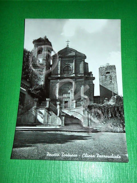 Cartolina Pecetto Torinese - Chiesa Parrocchiale 1960 ca.