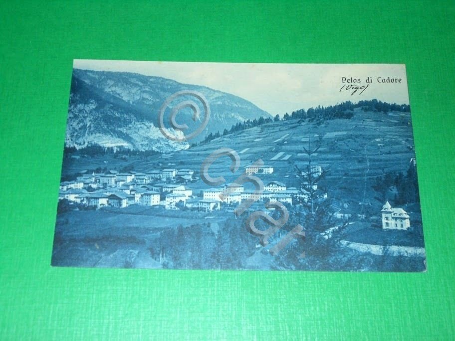 Cartolina Pelos di Cadore - Panorama 1920 ca.