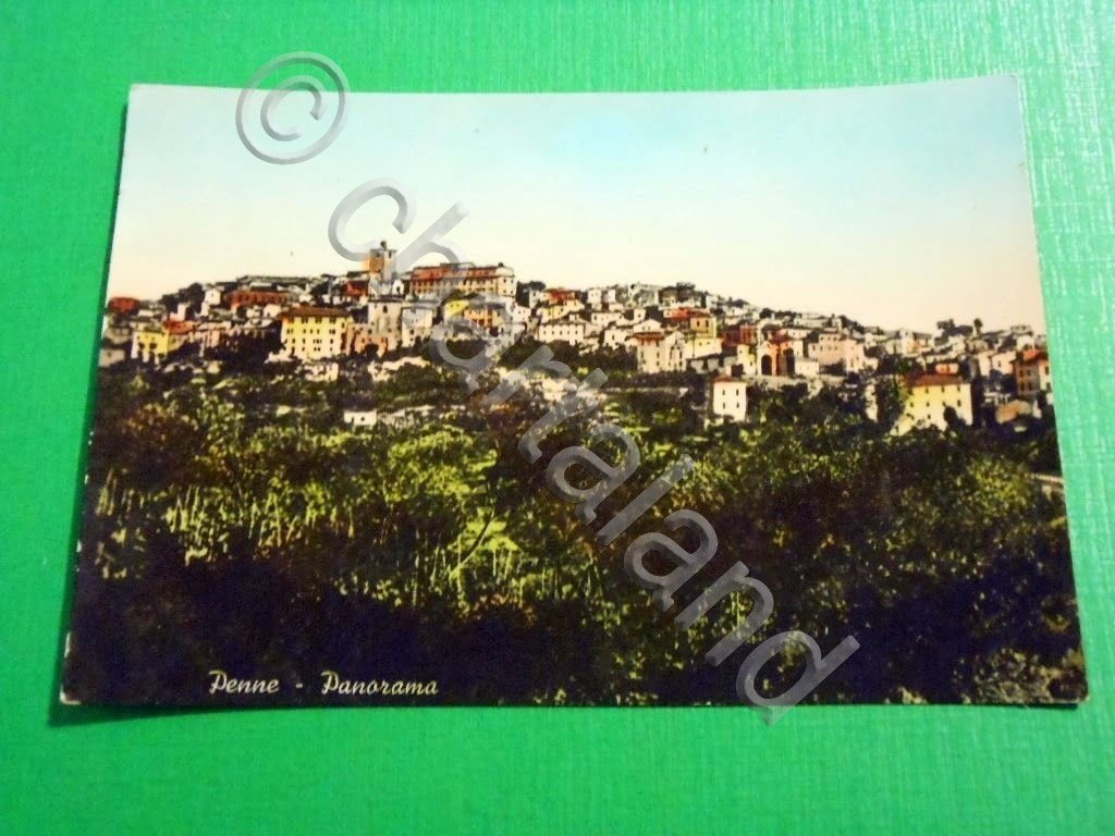 Cartolina Penne ( Pescara ) - Panorama 1955.