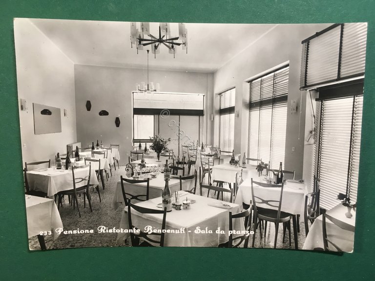 Cartolina Pensione Ristorante Benvenuti - Sala Da Pranzo - Tabiano …