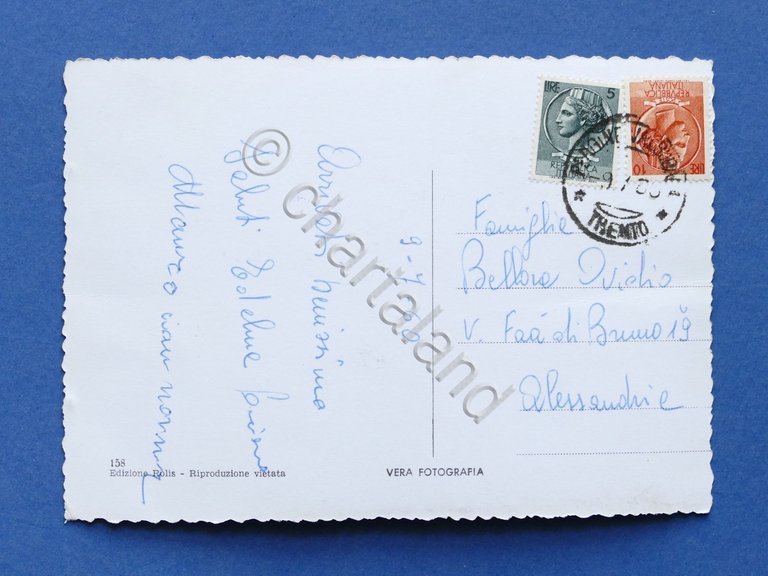 Cartolina Pergine Valsugana - Via Generale Pennella - 1960