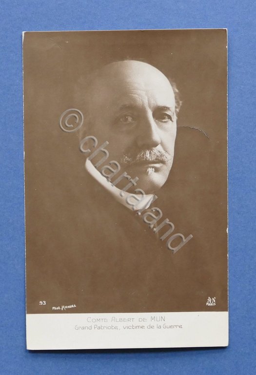 Cartolina Personaggi Storici - Albert de Mun - Politico francese …