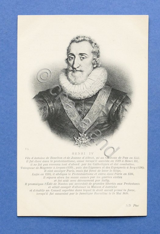 Cartolina Personaggi Storici - Henri IV - Enrico IV - … | Immagine Gallery 2