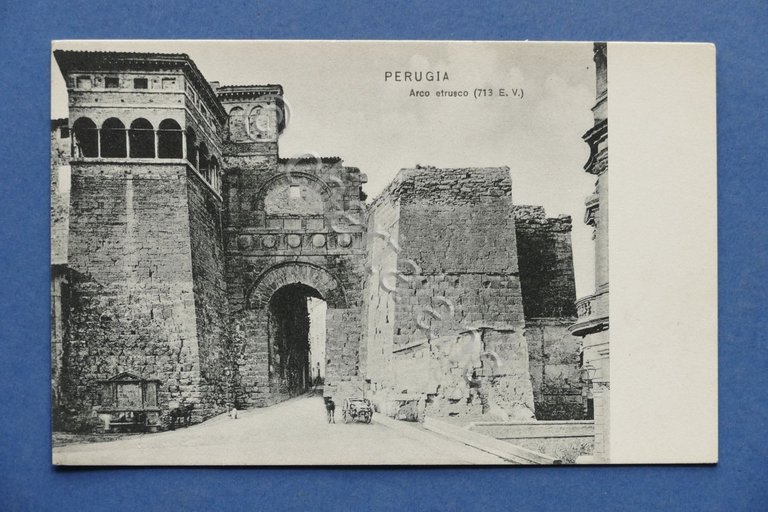 Cartolina Perugia - Arco Etrusco - 1910 ca..