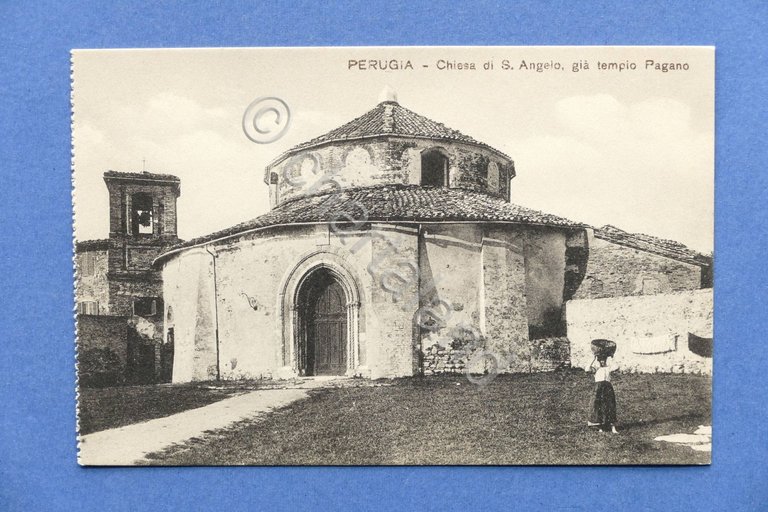 Cartolina Perugia - Chiesa di S. Angelo - 1910 ca.