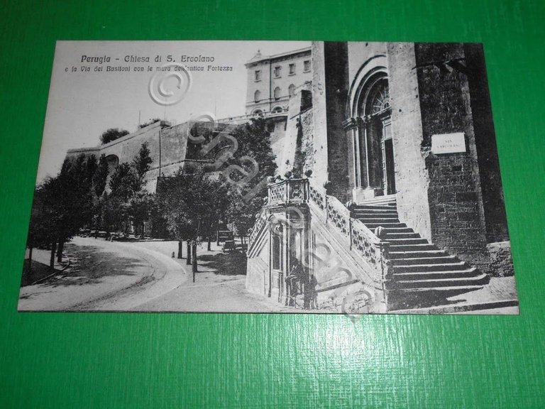 Cartolina Perugia - Chiesa di S. Ercolano e la Via …