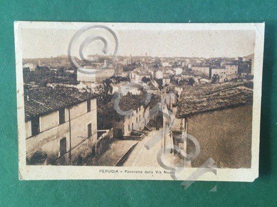 Cartolina Perugia - Panorama Dalla Via Novara - 1916