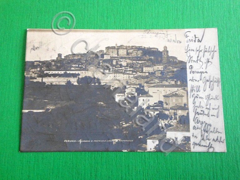 Cartolina Perugia - Panorama di Porta Sole veduto da Fontenuovo …