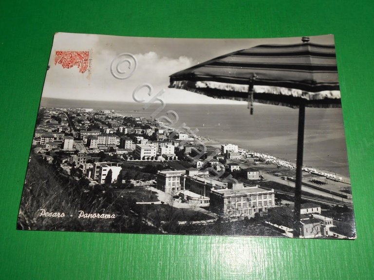 Cartolina Pesaro - Panorama 1957.