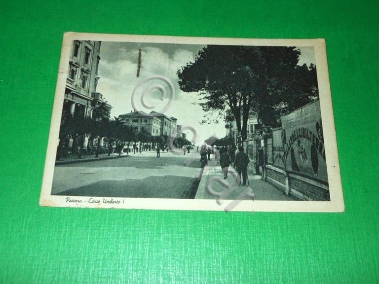 Cartolina Pescara - Corso Umberto I 1948