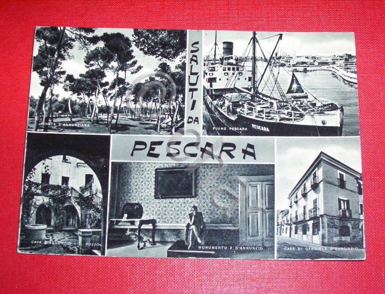 Cartolina Pescara - Vedute diverse 1964.