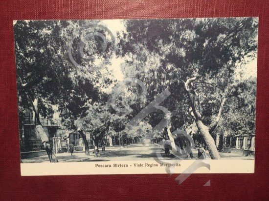 Cartolina Pescara Riviera - Viale Regina Margherita - 1935