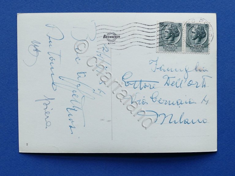 Cartolina Pescarenico - Panorama 1954