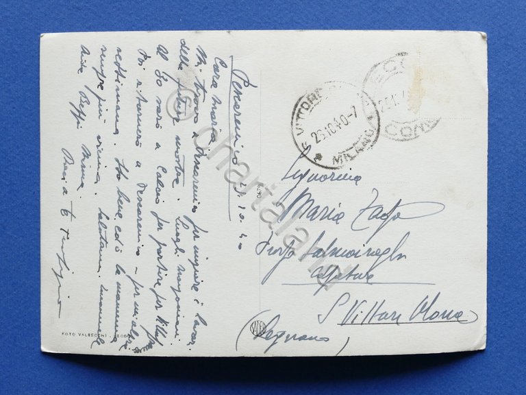 Cartolina Pescarenico - Visione dall'aereo terrazzo della Trattoria Don Abbondio