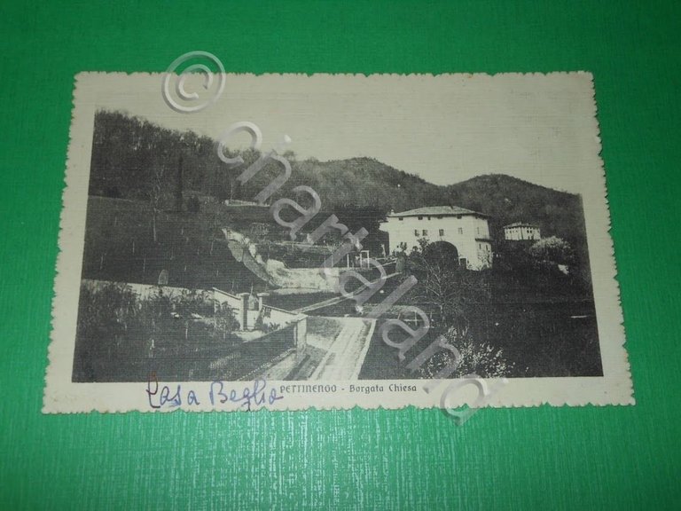 Cartolina Pettinengo - Borgata Chiesa 1925 ca